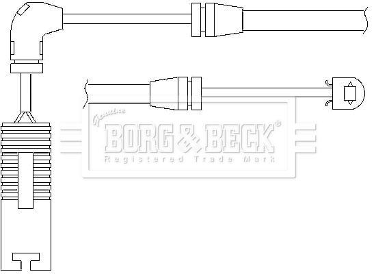 BORG & BECK įspėjimo kontaktas, stabdžių trinkelių susidėvėjim BWL3012